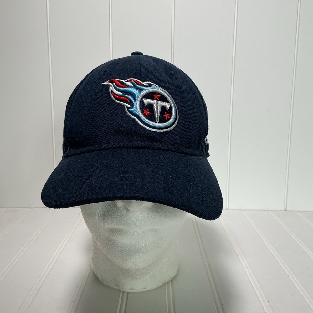 New Era Tennessee Titans Navy Blue Adjustable NFL Logo Sports Hat Cap- READ